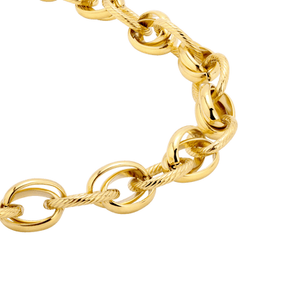 Chunky Twisted Links Necklace Gold