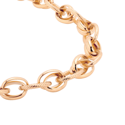Chunky Twisted Links Necklace Roségold