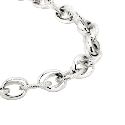 Chunky Twisted Links Bracelet Silber