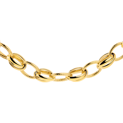 Chunky Twisted Links Necklace Gold