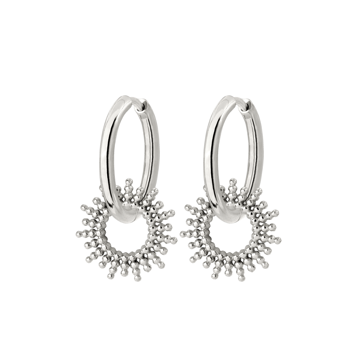 Sunny Hoop Set Medium Silber