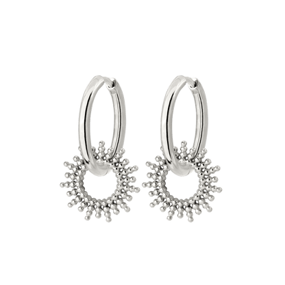 Sunny Hoop Set Medium Silber