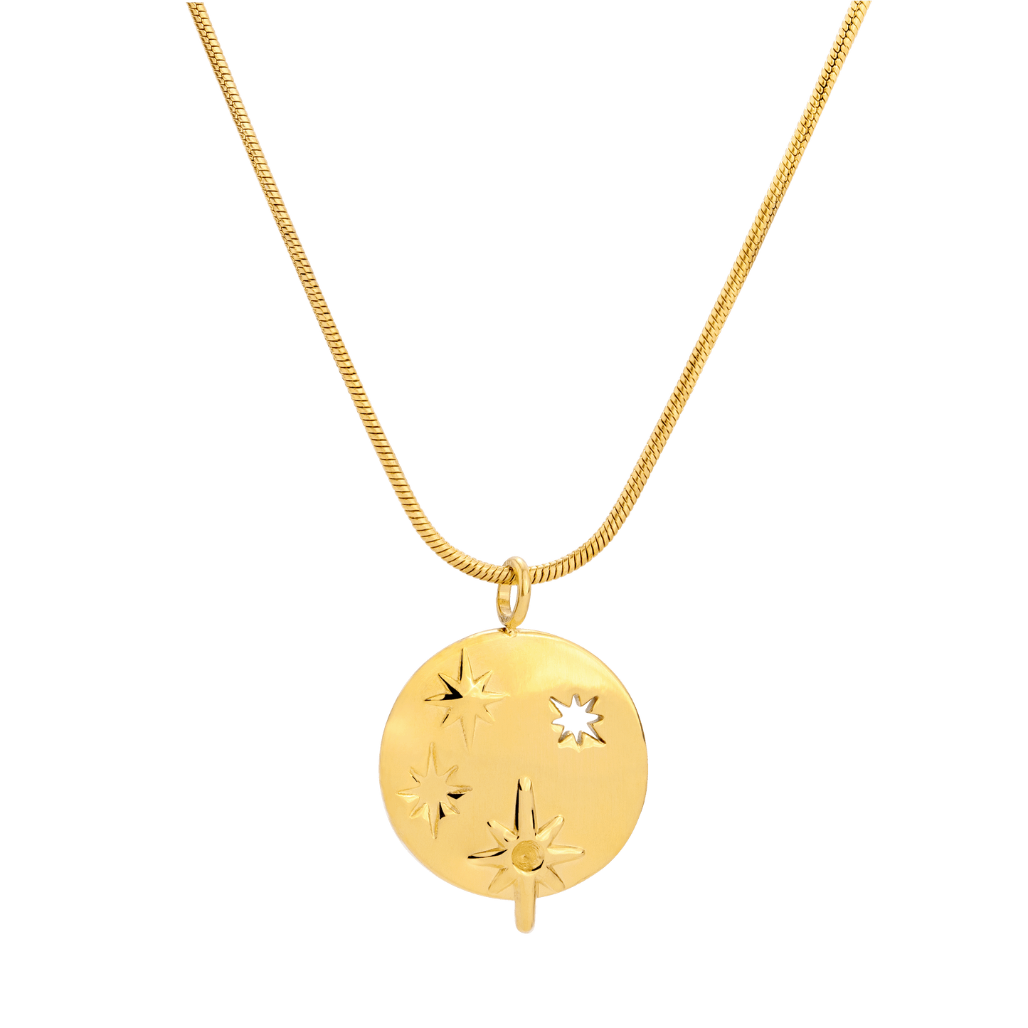 Shiny Stars Necklace Gold
