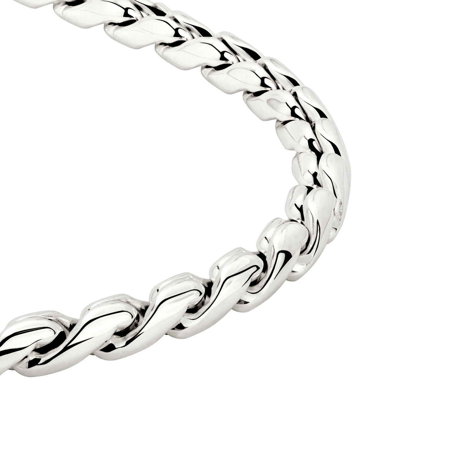 Spiral Links Bracelet Silber