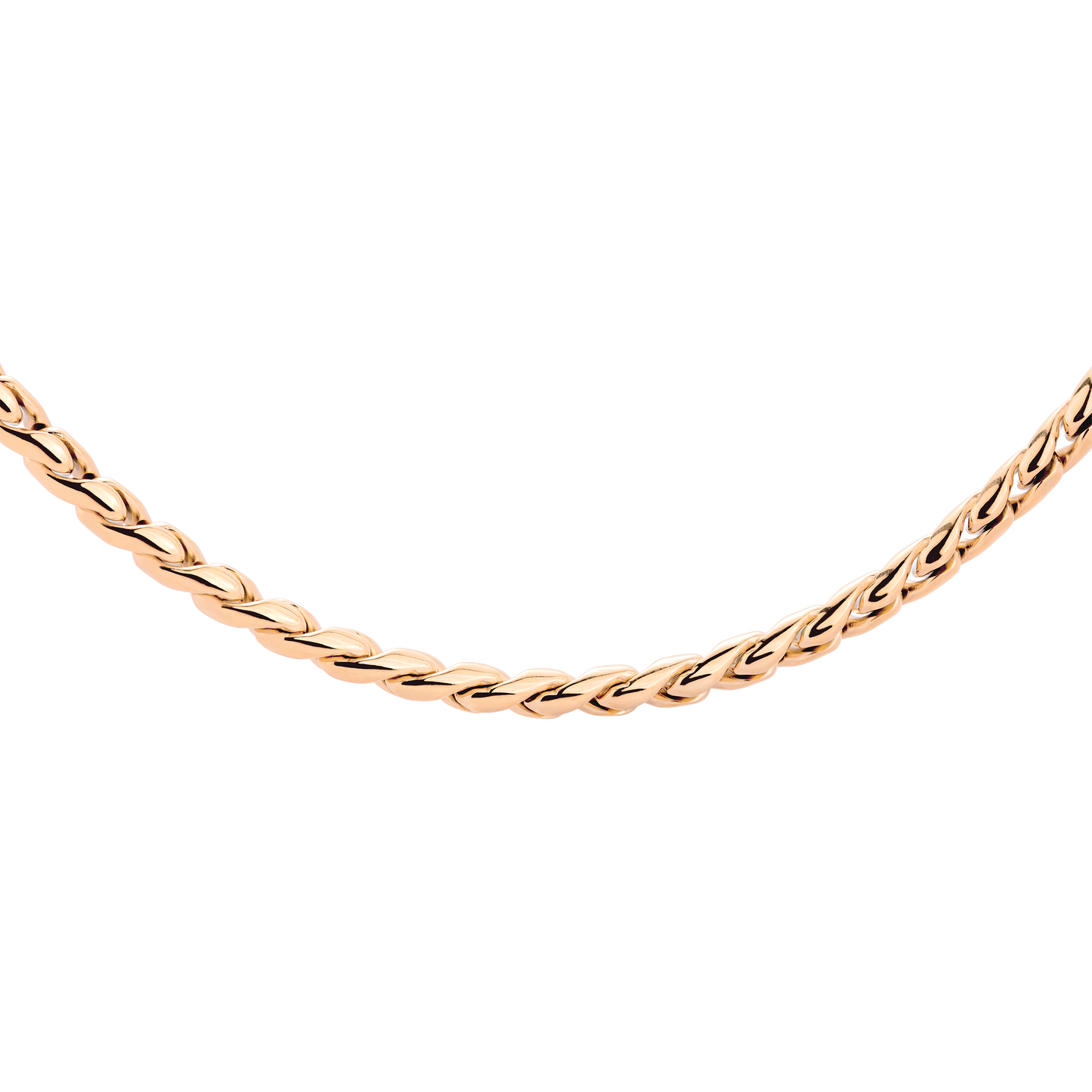 Spiral Links Necklace Roségold