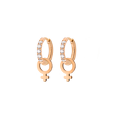 Female Icon Glimmer Hoop Set Baby Roségold