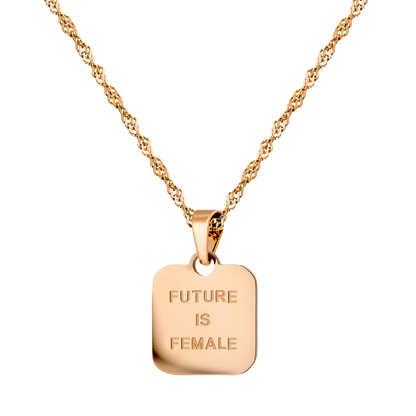 Future is female Necklace Roségold