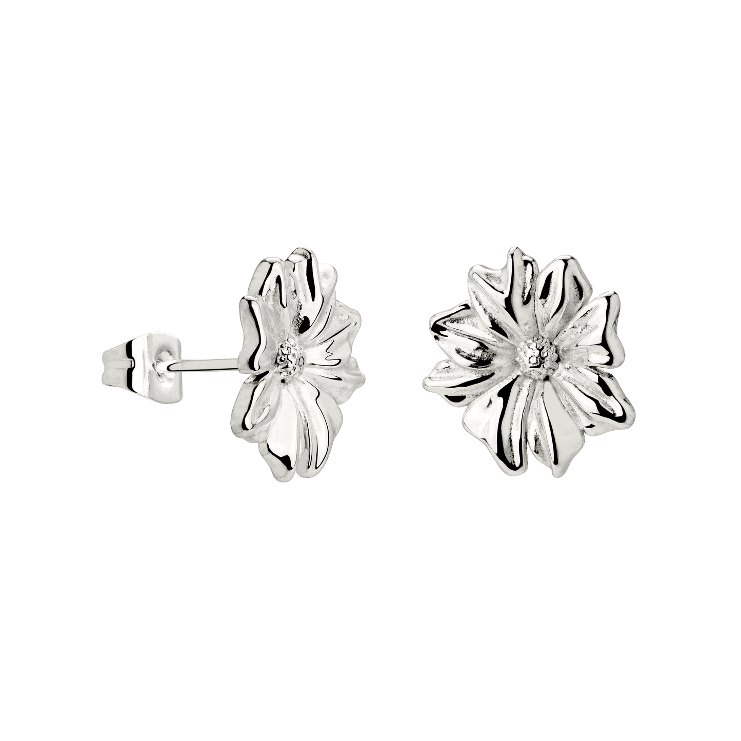 Pure Petal Studs Silber