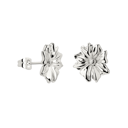 Pure Petal Studs Silber