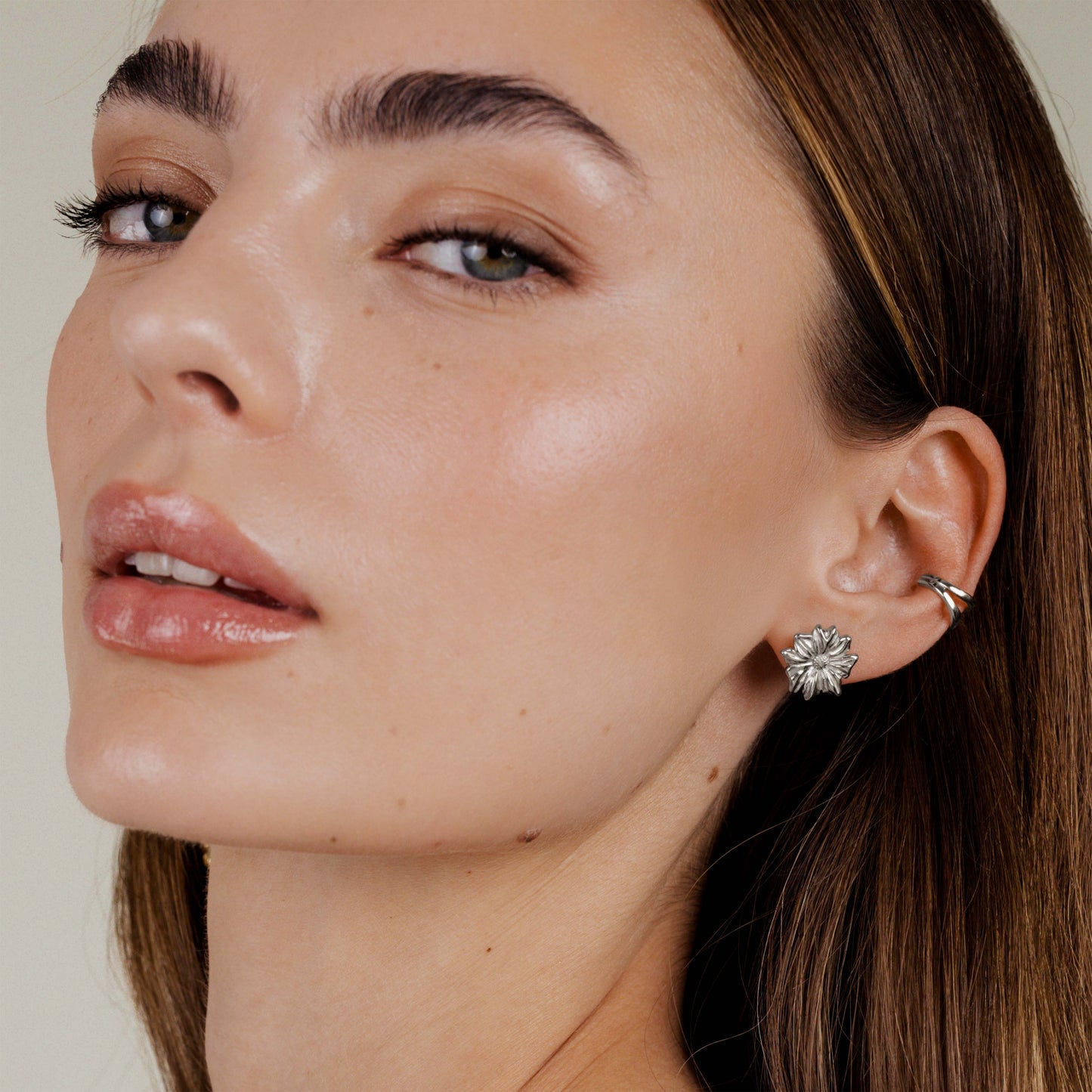 Pure Petal Studs Silber