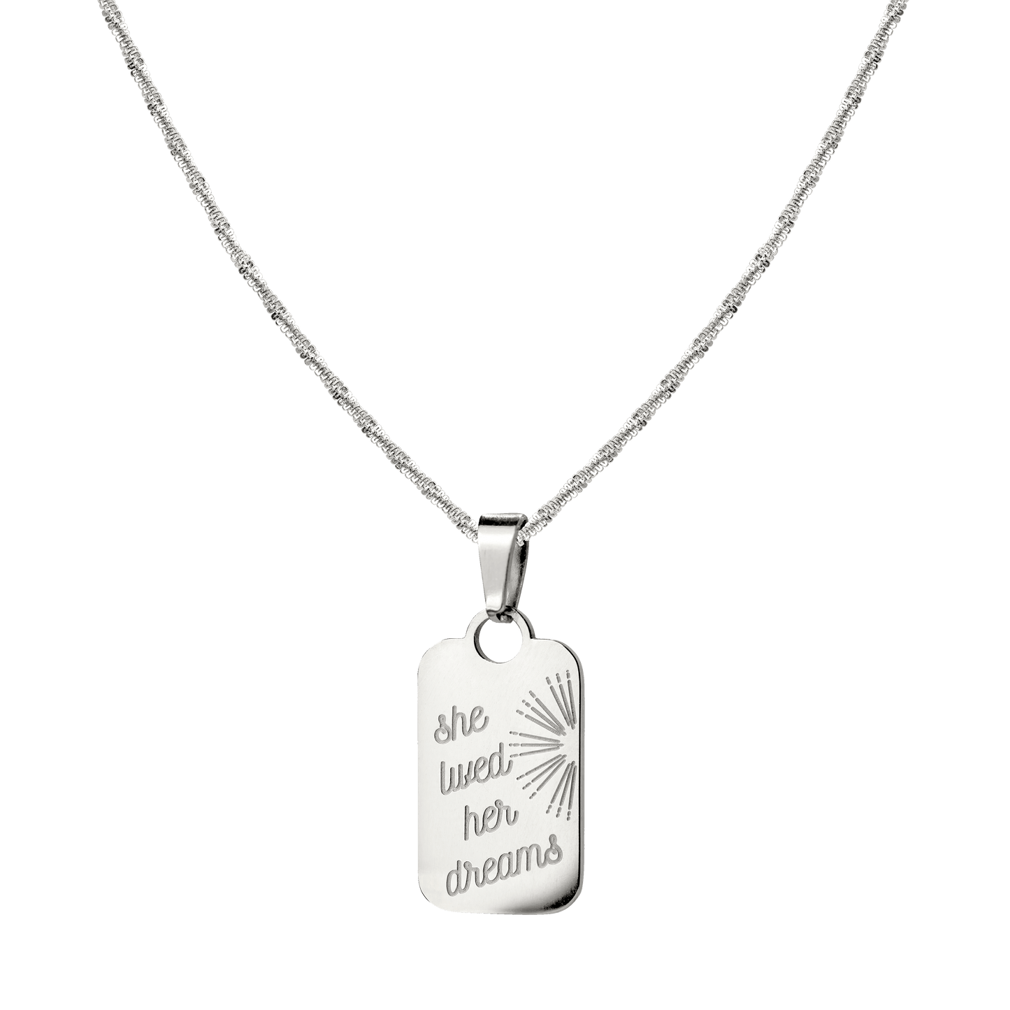 She lived her dreams Necklace Silber