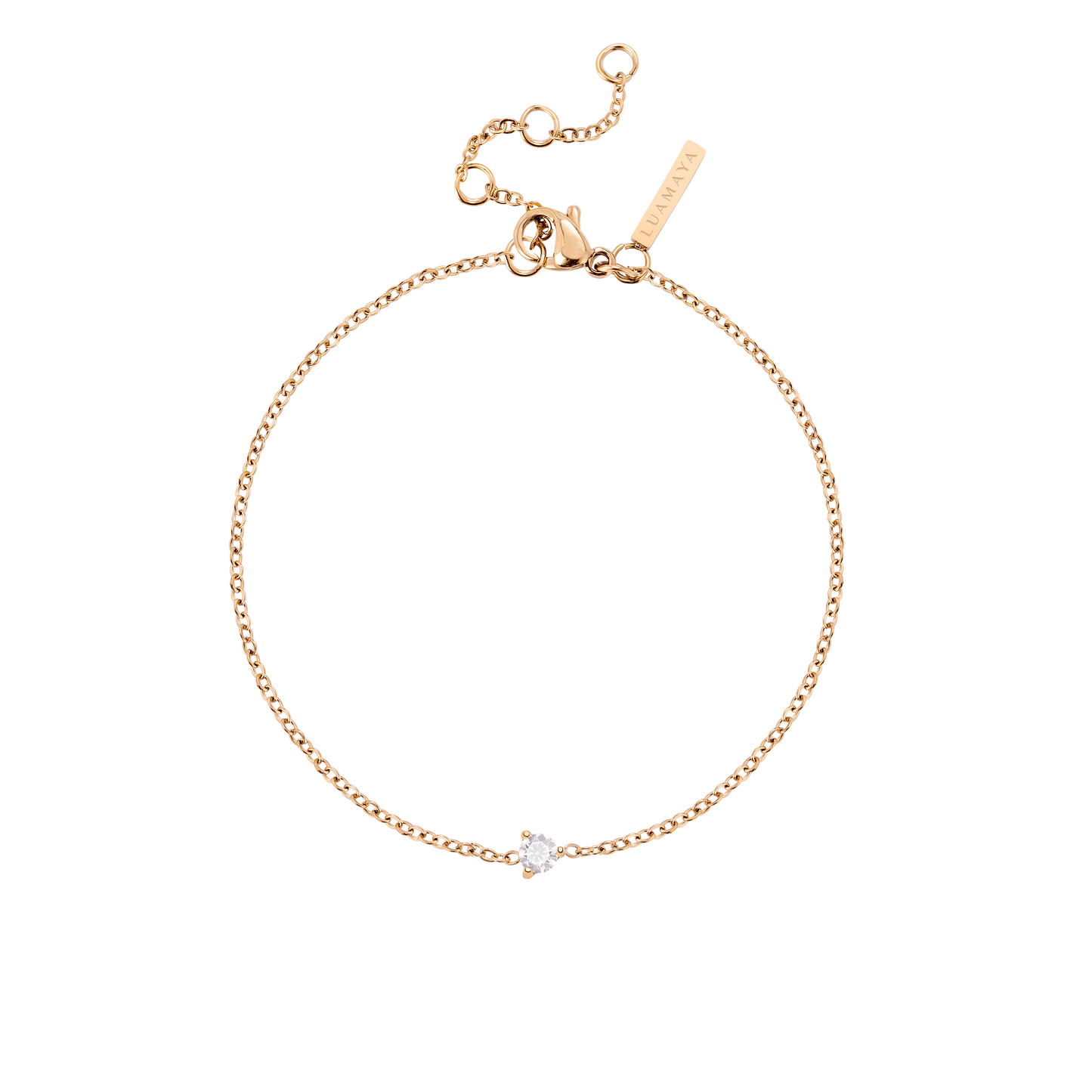 Solitaire Stone Bracelet Roségold
