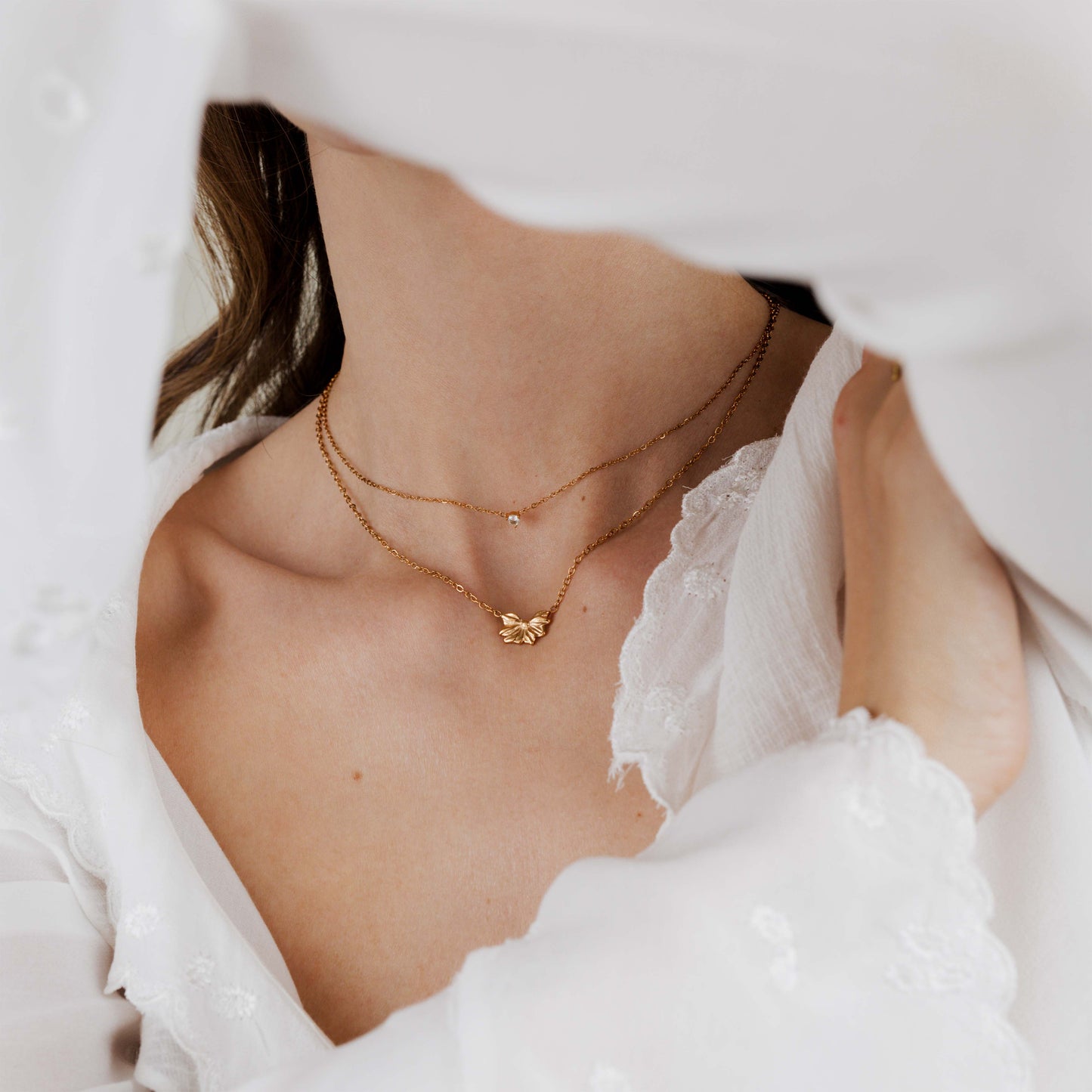 Solitaire Stone Choker Roségold