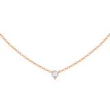 Solitaire Stone Choker Roségold