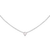 Solitaire Stone Choker Silber