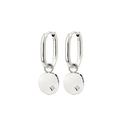 Spring Bling Oval Hoop Set Baby Silber