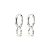 Blinged Horseshoe Hoop Set Small Silber