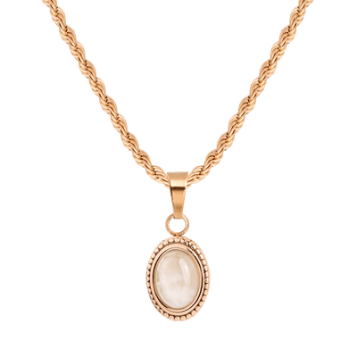 Blush Quartz Necklace Roségold