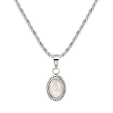Blush Quartz Necklace Silber