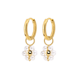 Daisy Hoop Set Small Gold