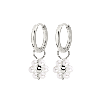 Daisy Hoop Set Small Silber