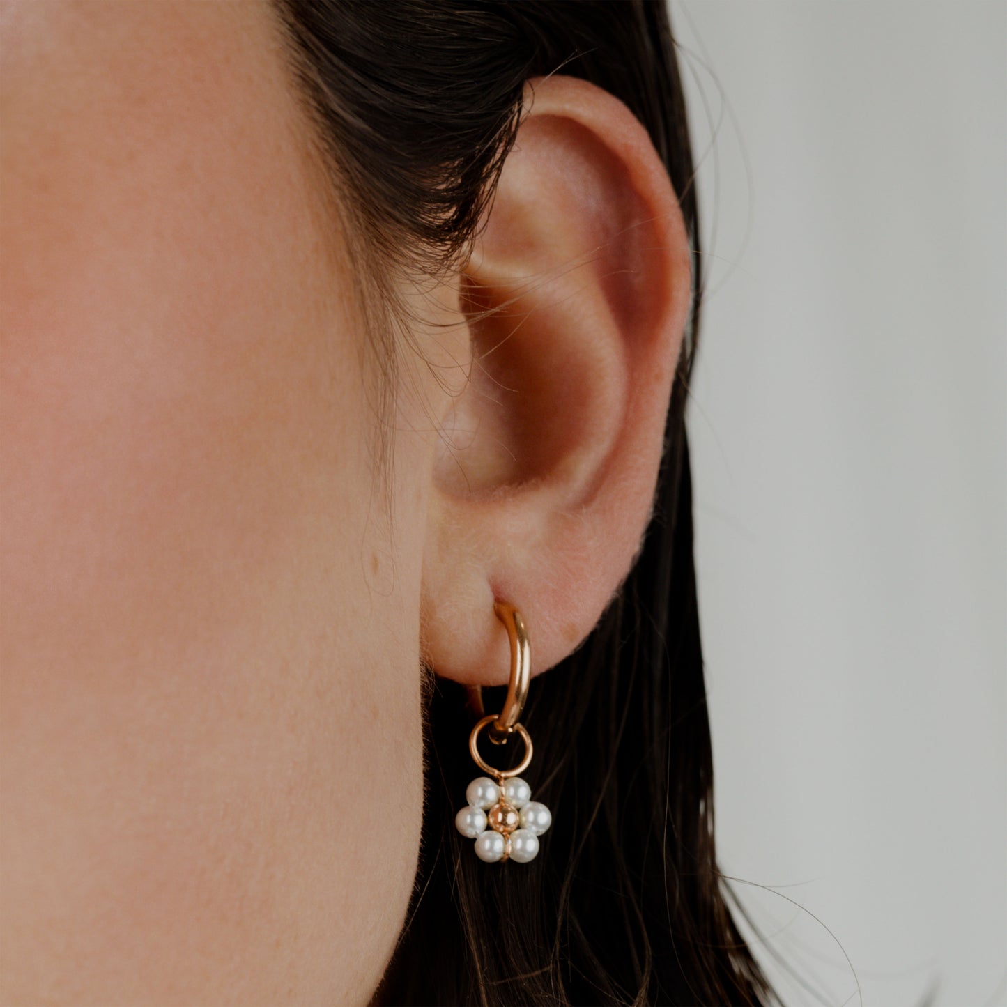Daisy Hoop Set Small Roségold