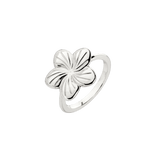 Floral Glow Ring Silber