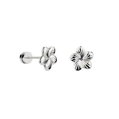 Floral Glow Studs Silber