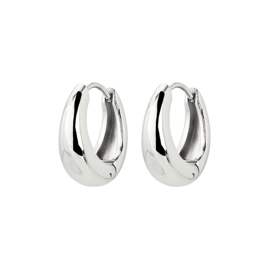 Gilded Curve Hoops Silber