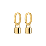 Lock in Hoop Set Small Gold