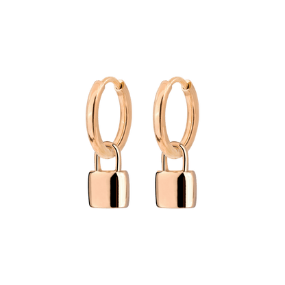 Lock in Hoop Set Small Roségold