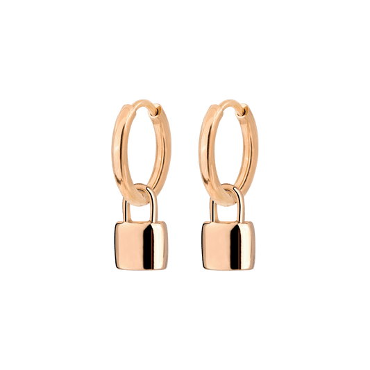 Lock in Hoop Set Small Roségold
