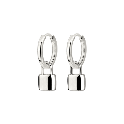 Lock in Hoop Set Small Silber