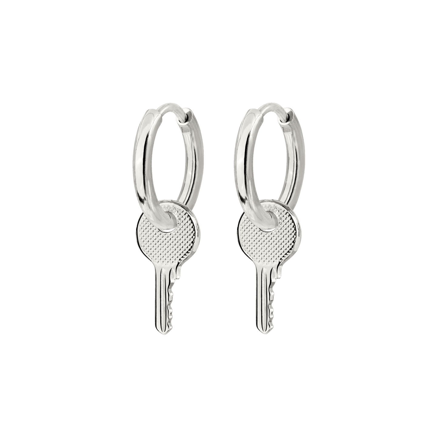 Low-key Hoop Set Small Silber