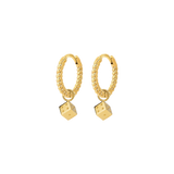 Lucky Dice Twisted Hoop Set Baby Gold