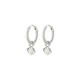 Lucky Dice Twisted Hoop Set Baby Silber