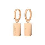 Lucky Pendant Hoop Set Small Roségold