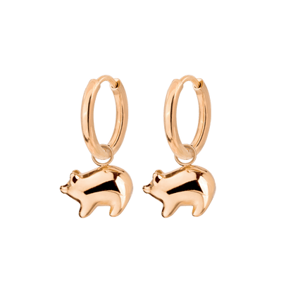 Piggy Hoop Set Small Roségold