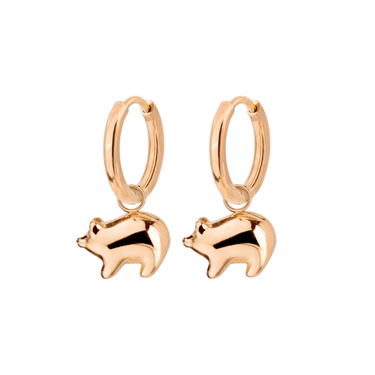 Piggy Hoop Set Small Roségold