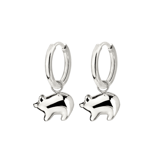 Piggy Hoop Set Small Silber