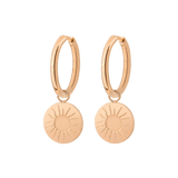 Rising Sun Hoop Set Medium Roségold