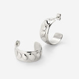 Boho Beads Hoop Studs Silber