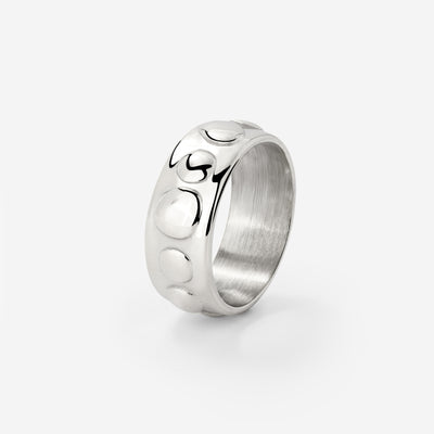 Boho Beads Ring Silber
