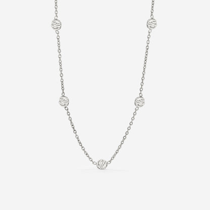 Boho Coin Necklace Silber