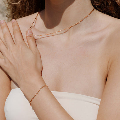 Curved Links Bundle Roségold