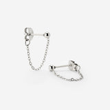 Chained Studs Silber
