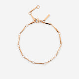 Curved Links Bracelet Roségold