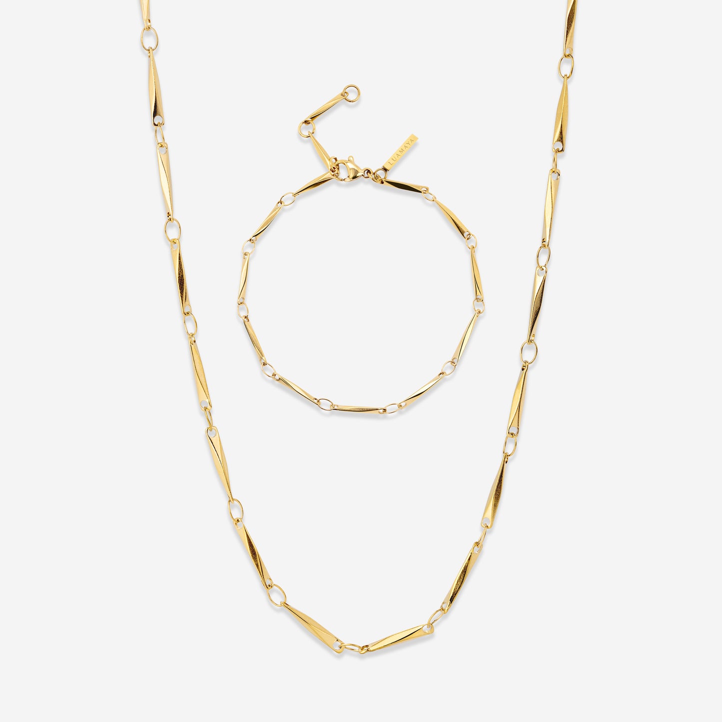 Curved Links Bundle Gold