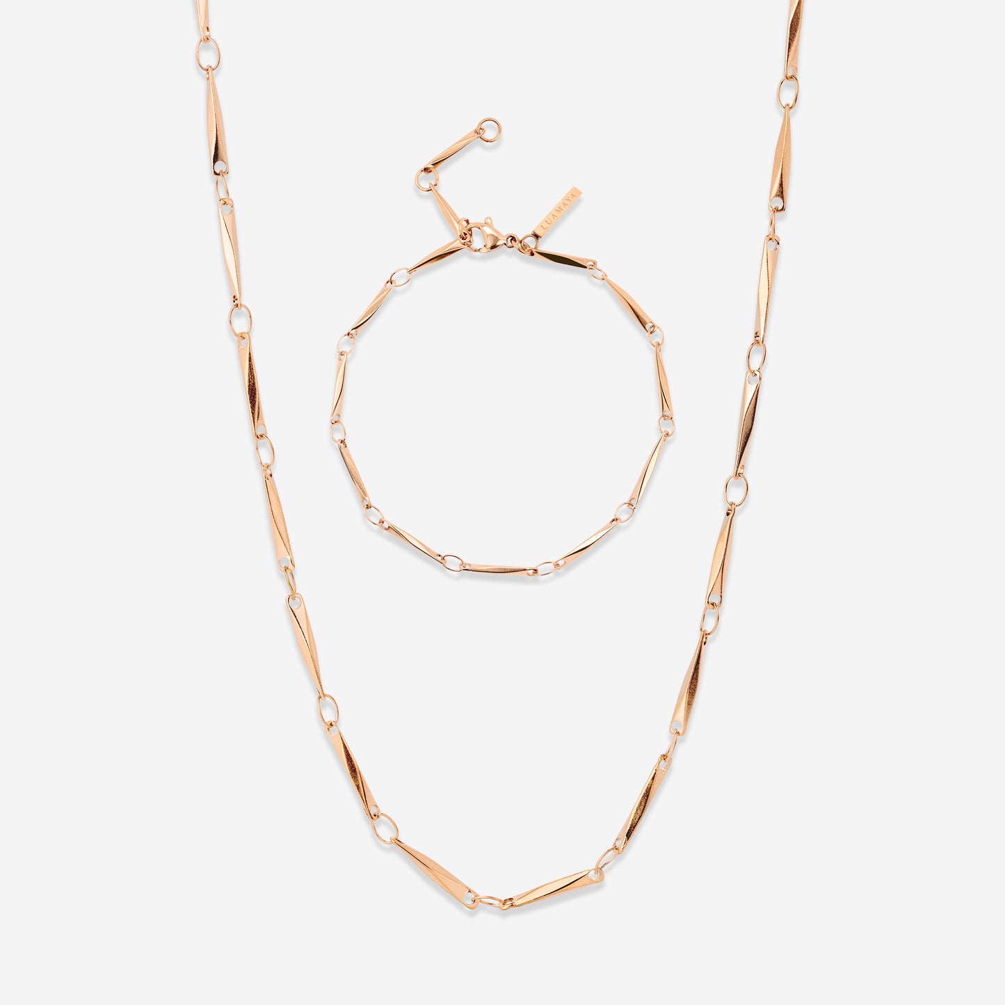 Curved Links Bundle Roségold