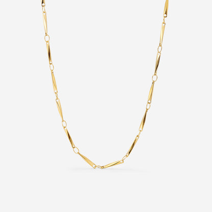 Curved Links Necklace Gold